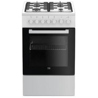 Aragaz Beko FSE52120DWO, Electric, 50 cm,4 arzatoare, Aprindere electrica, Cuptor electric multifunctional, 6 functii, Grill, Clasa A, Alb