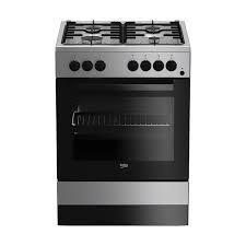 Aragaz Beko FSE62110DX, 4 arzatoare, Mixt, Aprindere electrica, Gatire asistata cu ventilatie, Grill, Booster, 60 cm, Inox