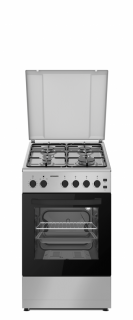 ARAGAZ GAZ HEINNER HFSC-S60LITGSL, 50X60CM, 4 ARZATOARE, SUPORT EMAIL, CAPAC METALIC, APRINDERE ELECTRICA PLITA SI CUPTOR, DISPOZITIV DE SIGURANTA PLITA SI CUPTOR