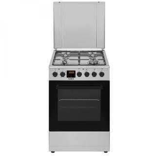 Aragaz Samus SM563AENS, 4 Arzatoare Gaz, Cuptor electric, 43 L, 7 Functii, Grill, Inox