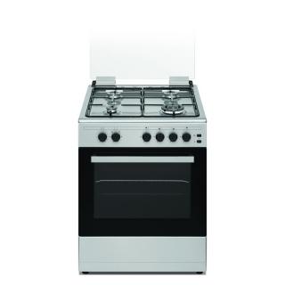 Aragaz Samus SM661XPGS, 4 arzatoare, Cuptor gaz, 55 L, Wok, Grill, Aprindere electrica plita + cuptor, Inox