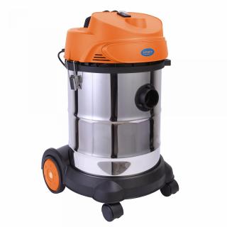 Aspirator fara sac multifunctional LImpio LWD-30X, 1320 W, Putere aspirare 190 W, Recipient 30 L, Negru Portocaliu