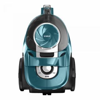 Aspirator fara sac Samus Tornado Eco Power, 800 W, Putere de absorbtie 160 W, Filtru lavabil Hepa, Capacitate recipient 3 l, Rotatie furtun la 360  , Protectie motor la supraincalzire, Turcoaz