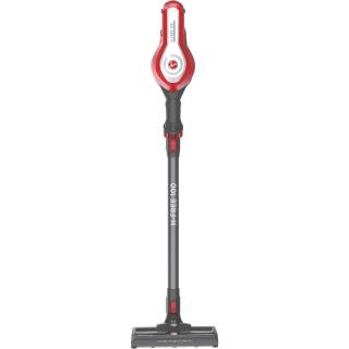 Aspirator vertical Hoover HF122RH 011, 170W, tehnologie ciclonica, 22 V, baterie Li-Ion, timp de rulare pana la 40 min, filtru, functie turbo, cos 0.9 l, Rosu Gri