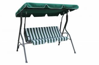 Balansoar 3 locuri Heinner, STBL006, 177x110x146 cm, otel poliester, verde