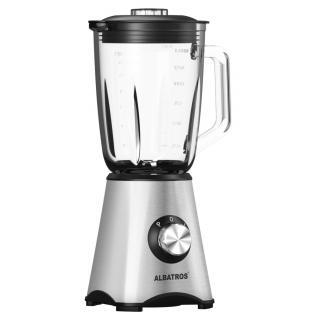 Blender Albatros BM703A,700 W,1,5 litri bol sticla, Motor puternic  silenAąĹ  ios,LamA, zA ƒ din inox,Posibilitate mA, zA ƒrunAąĹ  ire gheaAąĹ  A, zA ƒ,Inox
