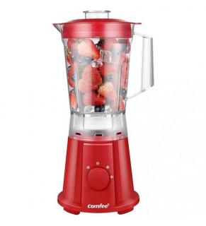 Blender Comfee BL1197RD, 600 W, vas 1.5 L, 2 trepte viteza, optiune interblocare, lama detasabila, picioare anti-alunecare, Rosu