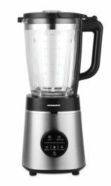 Blender Heinner Bette Noir HBL-D1400SS, 1400W, capacitate bol sticla 1.75L, control digital, viteza variabila, multifunctiona, autocuratare, sistem siguranta, lame inox, carcasa inox, negru argintiu