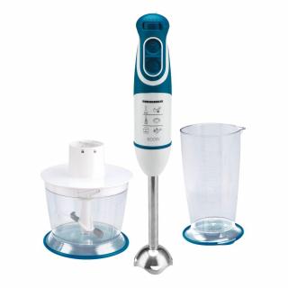 Blender Heinner Charm HB-600BL, 600W, vertical, de mana,5 viteze, functie Turbo, tel, tocator, Alb Albastru