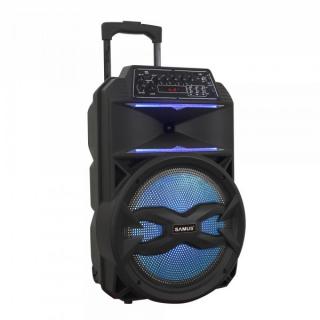 Boxa portabila Samus KARAOKE 15,20 W,FM Radio,Bluetooth,Compatibil MP3, MP4, DVD, TV, PC, Smartphone,Intrare Aux USB TF Card,Negru