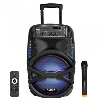 Boxa Portabila Samus KARAOKE 8, Bluetooth, FM Radio, Intrare Aux USB TF Card Negru