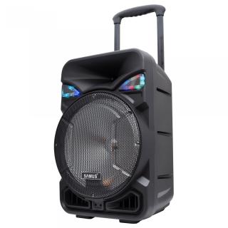 Boxa portabila Samus studio 12 - 600 w,20 W   RMS 50 W   PMPO 600 W,Bluetooth, FM Radio,Egalizator pe 2 benzi,Intrare Aux USB TF Card,Negru