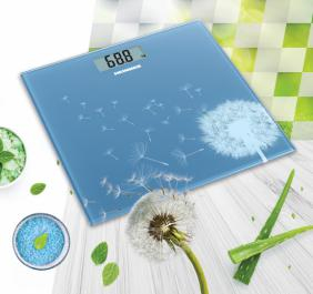 Cantar de baie Heinner HBS-BL150, sticla securizata 5mm, 150kg, display lcd, gradare: 100g, pornire oprire automata, baterii: 1 x cr2032 (inclusa), design compact ultra slim, bleu