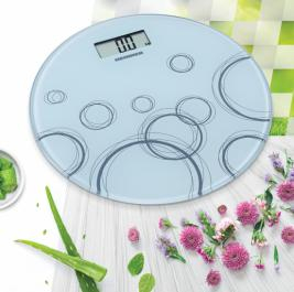 CANTAR DE BAIE HEINNER HBS-WH150R, STICLA SECURIZATA 6MM, 150KG, DISPLAY LCD, GRADARE: 100G, PORNIRE OPRIRE AUTOMATA, BATERII: 1 X CR2032 (INCLUSA), DESIGN COMPACT ULTRA SLIM, ALB