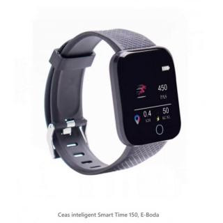 Ceas Smartwatch E-BODA Smart Time 150, Bluetooth, automie 48 h, Negru