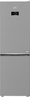 Combina frigorifica Beko B3RCNA364HXB1, 316 l, 187 cm, No Frost, HarvestFresh, AeroFlow, Kitchen Fit, Everfresh+, Clasa E, Metal Look