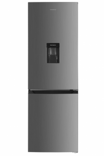 Combina frigorifica Heinner HCNF-HM291XWDF+,291 l, H 186 cm, control electronic cu termostat ajustabil, dozator de apa, lumina LED, Clasa F, Inox