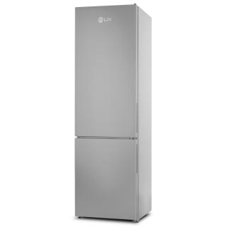 Combina frigorifica LDK Boreal DDS400IHLF, 378 l,  H 201 cmLessFrost, Congelare rapida, Humidity control, Termostat ajustabil, Clasa F, Argintiu