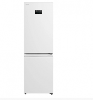 Combina frigorifica Toshiba GR-RB449WE-PMJ(51), No Frost, 338 litri, inaltime 185.8 cm, tehnologie Origin Inverter, Alloy Cooling, ecran LED, lumina interioara tip LED, usi reversibile,clasa E, alba