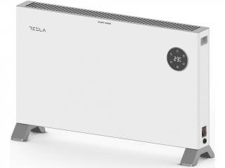 Convector electric Tesla PC312WD, 2000 W, Termostat reglabil cu autoresetare, Protectie supraincalzire, Senzor pentru consum optimizat, Anti-rasturnare, Fin shape Aluminum, Alb