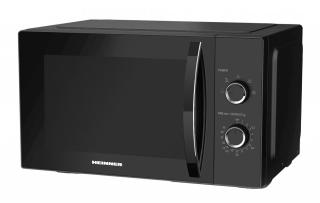 CUPTOR CU MICROUNDE HEINNER HMW-MD25MBK, CAPACITATE 25L, CONTROL MECANIC, PUTERE CUPTOR 800W, 5 TREPTE DE PUTERE