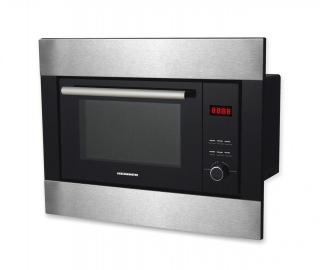 Cuptor cu microunde incorporabil Heinner HMW-23BIXBK, 23 L, 800 W, Grill, Digital, Negru  Inox