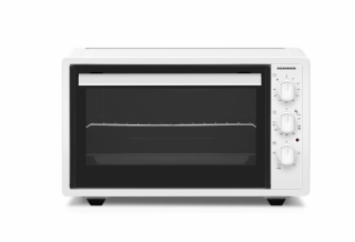 Cuptor electric Heinner HCE-S37WH, 1650W, capacitate 37l, 220A, sA  C, 4 functii de gatire, timer, grill, accesorii: gratar si tava de copt, Alb