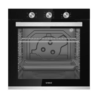 Cuptor incorporabil Samus SC840GT, 87 l, 2400 W, Clasa energetica A, 4 functii, Grill, Timer, Negru