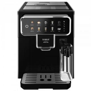 Espressor Automat Samus PERFECTION, 1350 W, 15 Bari, 7 optiuni de cafea, Rezervor de apa detasabil 2.2 litri, Capacitate rasnita 300 g, Rezervor lapte 300 ml, Sistem de curatare automata, Sistem de pr