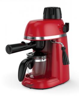 Espressor manual Heinner Kopy 350RD HEM-350RD, 800W, 3.5 bar, capacitate rezervor 0.24l, optiuni preparare: espresso si cappuccino, Rosu