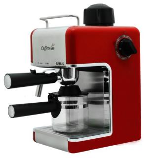 Espressor manual Samus Caffeccino red, putere 800 W, Capacitate 240 ml, Presiune pompa 3.5 bar, Rosu Inox