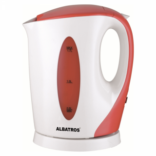 Fierbator Albatros AQUARIA,2200 W,1.7 litri,Utilizare fA, zA ƒrA, zA ƒ fir,Bec indicator funcAąĹ  ionare,ProtecAąĹ  ie la supraA, sA  ncA, zA ƒlzire,Alb Rosu
