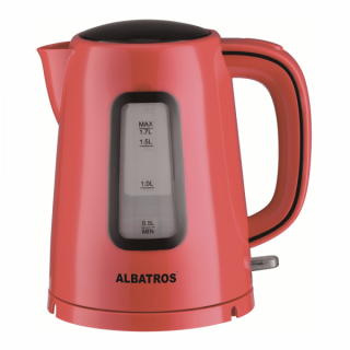 Fierbator Albatros ELEGANCE,2200 W,1.7 litri,Utilizare fA, zA ƒrA, zA ƒ fir,Bec indicator funcAąĹ  ionare,ProtecAąĹ  ie la supraA, sA  ncA, zA ƒlzire,Rosu