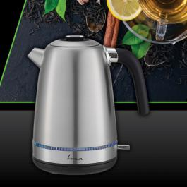 FIERBATOR ELECTRIC FRAM FEK-M2200SS, 1850-2200W, 1.7L, INEL LUMINOS LED, OPRIRE AUTOMATA, PROTECTIE IMPOTRIVA FUNCTIONARII FARA APA, CAPAC DETASABIL PENTRU CURATARE USOARA, CARCASA INOX