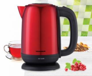 FIERBATOR ELECTRIC HEINNER HEK-2200RDSS, 1850-2200W, 1.7L, OPRIRE AUTOMATA, PROTECTIE IMPOTRIVA FUNCTIONARII FARA APA, CARCASA INOX, ROSU