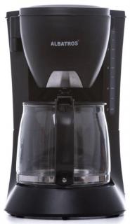 Filtru de cafea Albatros Verona Black 2,680 W,8 - 10 ceAąĹsti,Filtru permanent inclus,Buton pornit oprit cu led,Negru