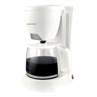 Filtru de cafea Albatros VERONA WHITE 2,680 W,8 - 10 ceAąĹsti,Filtru permanent inclus,Buton pornit oprit cu led,Alb