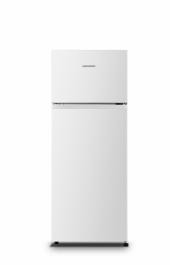 Frigider cu 2 usi Heinner HF-HS205E++, clasa energetica: E, capacitate totala: 206L, capacitate frigider: 165L, capacitate congelator: 41L, control mecanic cu termostat reglabil, H 143.4 cm