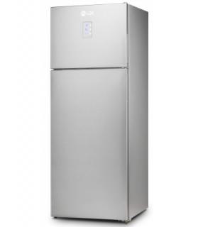 Frigider cu doua usi LDK LF 451DNFIX, Clasa E, Capacitate 451 l, No Frost, Multi Cooling Tech, Display Touch Control, Chill Zone, Iluminare LED, Mod Vacanta, H 187 cm, Inox