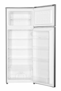 Frigider Samus SX284E,206 l,143 cm,4 rafturi din sticla,4 balcoane pe usa,Sertar pentru legume,Clasa energetica E,Inox