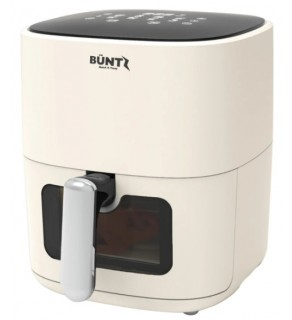 Friteuza cu aer cald digitala XL BUNTZ Airfryer BAF-1500WH, 1500W, 6L, geam transparent, Control tactil, 8 programe presetate, termostat reglabil: 80-200  C, timer 60 min, Alb