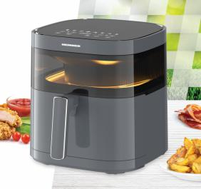 FRITEUZA CU AER CALD HEINNER DualHeat HAF-B6GRY17LG, 1700W, CAPACITATE COS: 5.7L, DISPLAY DIGITAL, INCALZIRE DUBLA