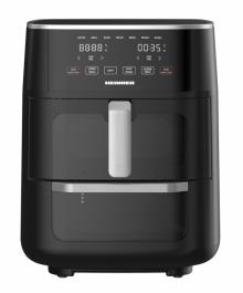 FRITEUZA DUBLA CU AER CALD HEINNER OVENFRY COOK HAFO-M11BK1700, 1500-1850W, DOUA COMPARTIMENTE (GATIRE AER CALD SI CUPTOR), CAPACITATE TOTALA: 11L (6 + 5L), DISPLAY DIGITAL CU CONTROL TOUCH, TIMER 90