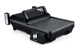 Gratar electric Heinner HEG-F20002P, 2000 W, deschidere 105A, sA   si 180A, sA  , invelis marmura anti-adeziv, Negru
