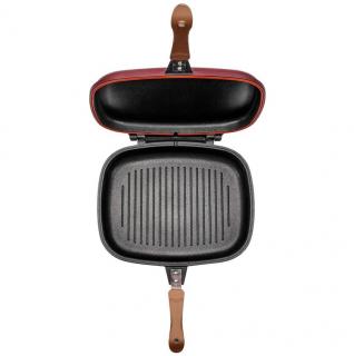 Grill dublu Neoklein DGR36-Cherry, 36 cm, titan antiaderent, Cherry