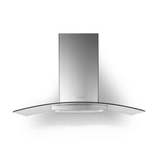 Hota decorativa Faber 325.0557.524 RAY SRM LED X V A90, 90 cm, 420 m3h, 68 dB, 1 motor, filtru aluminiu, LED2, butoane push, clasa C, inox  sticla