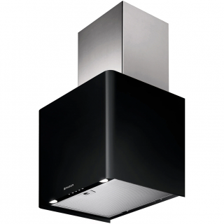 Hota decorativa Faber 335.0533.563 LITHOS EG6 BK LED A45, 45 cm, 580 m3h, 69 dB, filtru aluminiu, butoane push, clasa C, negru