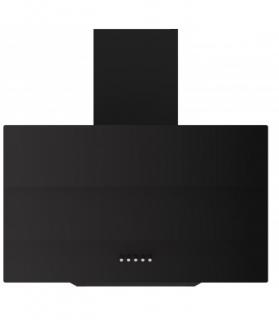 Hota decorativa LDK HD-4CGBK, Putere de absortie 450 m3 h, 3 trepte de putere, 1 motor, Iluminare LED, Sticla securizata, Filtru aluminiu, 60 cm, Negru