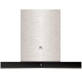 Hota incorporabila decorativa Master Kitchen MKHD T608ED-TouchBK XS, 800 m3 h, Clasa A, Control slide touch, 60 cm, Negru Inox