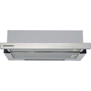 Hota incorporabila telescopica Heinner HTCH-440FS, Putere de absorbtie 325 mc h, 1 motor, 60 cm, Inox